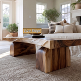 Valthera Live Edge Solid Wood Coffee Table - Timberustic Coffee Table