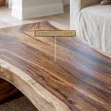 Valthera Live Edge Solid Wood Coffee Table - Timberustic Coffee Table