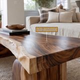 Valthera Live Edge Solid Wood Coffee Table - Timberustic Coffee Table
