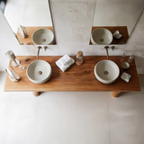 Valthera Sculpted Solid Wood Freestanding Bathroom Vanity with Drawers - Timberustic Freestanding Bathroom Vanity with Drawers