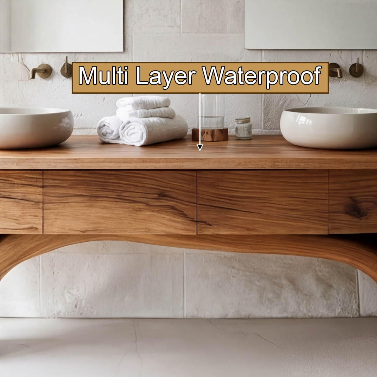 Valthera Sculpted Solid Wood Freestanding Bathroom Vanity with Drawers - Timberustic Freestanding Bathroom Vanity with Drawers