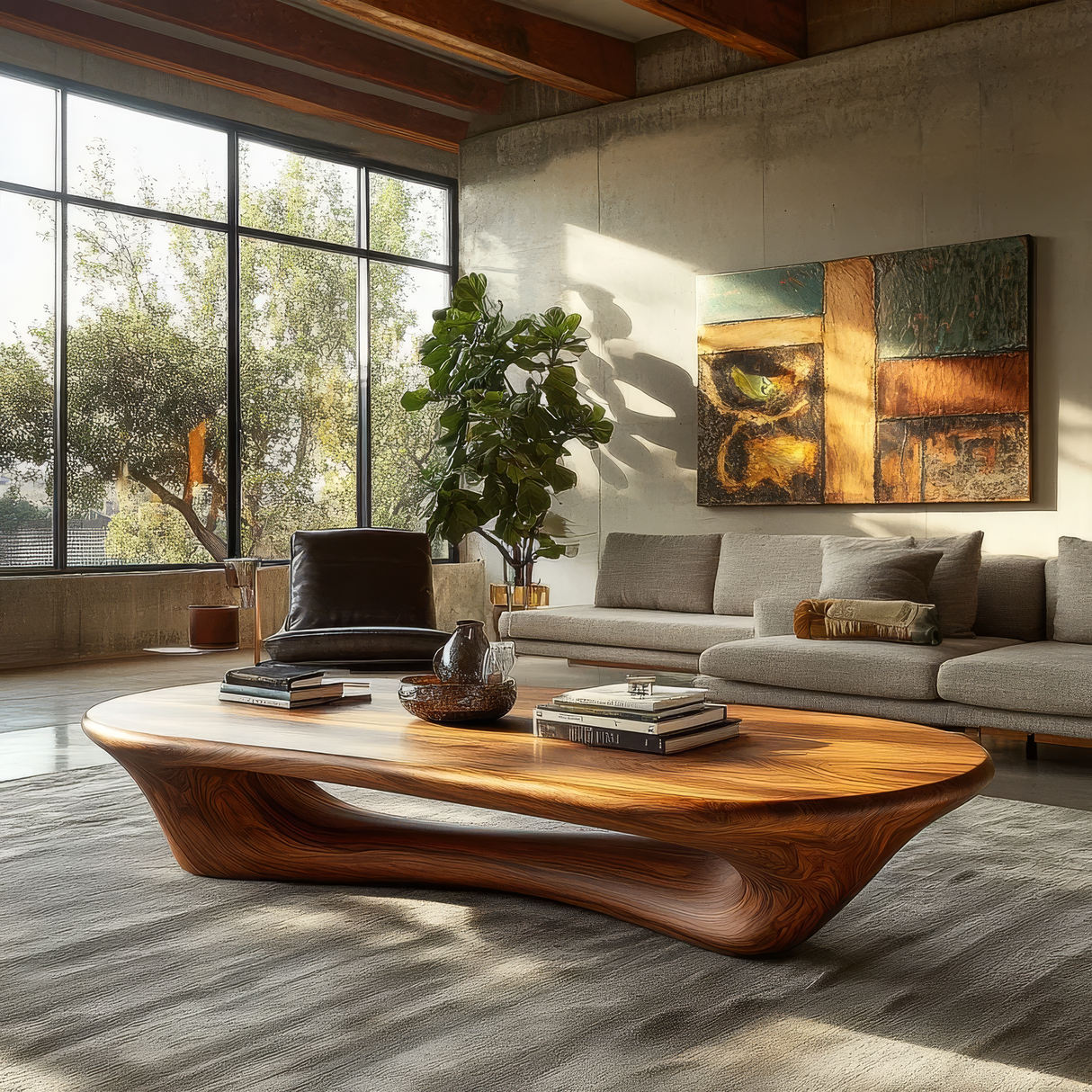 Valthera Sculpted Solid Wood Coffee Table SPA235732 - Timberustic Coffee Table