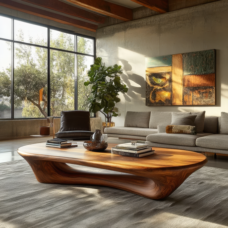 Valthera Sculpted Solid Wood Coffee Table SPA235732 - Timberustic Coffee Table