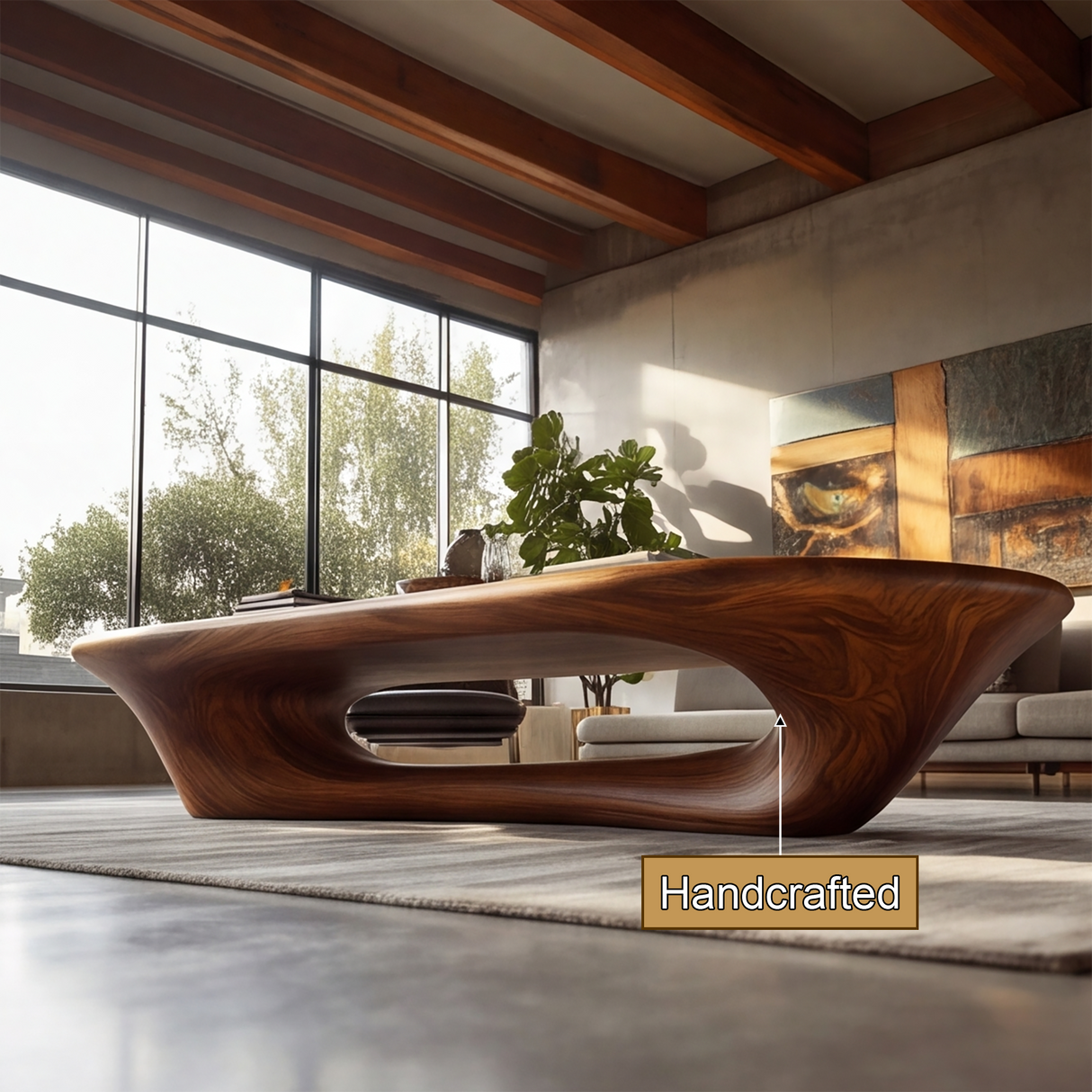 Valthera Sculpted Solid Wood Coffee Table SPA235732 - Timberustic Coffee Table