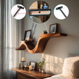 Valthera Sculpted Solid Wood Floating Shelf SPA965210 - Timberustic Floating Shelf