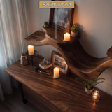 Valthera Sculpted Solid Wood Floating Shelf  - Timberustic Floating Shelf
