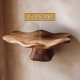 Valthera Sculpted Solid Wood Mushroom Floating Shelf SPA825832 - Timberustic Floating Shelf