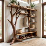 Valthera Solid Wood Entryway Organizer - Timberustic Entryway Organizer