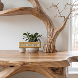 Orinthal Treeform Sculpted Solid Wood Console Table with Shelves - Timberustic Console Table with Shelves