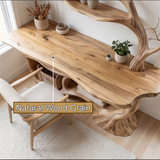 Orinthal Treeform Sculpted Solid Wood Console Table with Shelves - Timberustic Console Table with Shelves