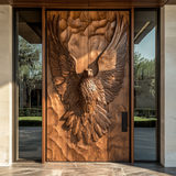 Valtherion Sculpted Solid Wood Rectangular Double Doors - Timberustic Door
