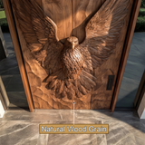 Valtherion Sculpted Solid Wood Rectangular Double Doors - Timberustic Door