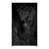 Valtherion Sculpted Solid Wood Rectangular Double Doors Black - Timberustic Door