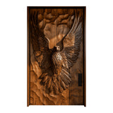 Valtherion Sculpted Solid Wood Rectangular Double Doors Brown - Timberustic Door