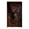 Valtherion Sculpted Solid Wood Rectangular Double Doors Dark Walnut - Timberustic Door
