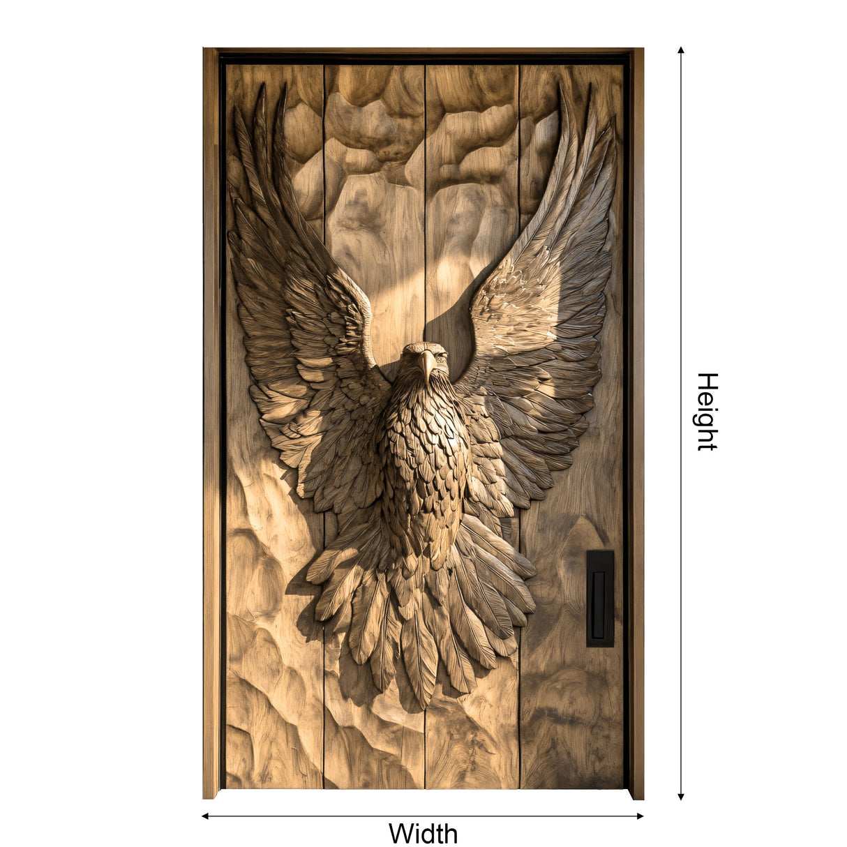 Valtherion Sculpted Solid Wood Rectangular Double Doors - Timberustic Door