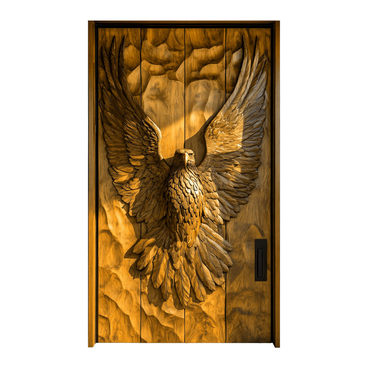 Valtherion Sculpted Solid Wood Rectangular Double Doors Teak - Timberustic Door