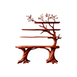Valtheris Live Edge Solid Wood Console Table with Shelves Mahogany - Timberustic Console Table with Shelves