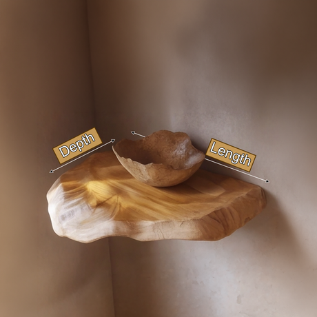 Valtheris Live Edge Solid Wood Mushroom Floating Shelf SPA923411 - Timberustic Floating Shelf