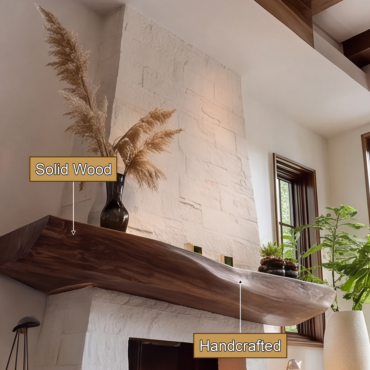 Valtheris Sculpted Fireplace Mantel Shelf