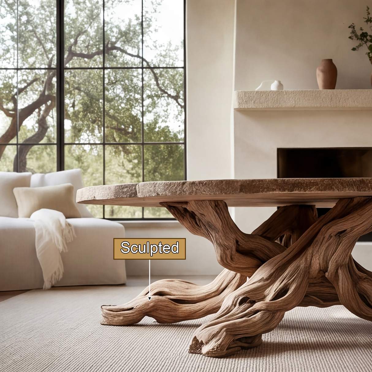 Valtheris Sculpted Solid Wood Coffee Table SPA925242 - Timberustic Coffee Table
