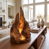 Valtherra Handcrafted Mountain Table Lamp Brown - Timberustic Table Lamp