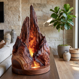 Valtherra Handcrafted Mountain Table Lamp Mahogany - Timberustic Table Lamp