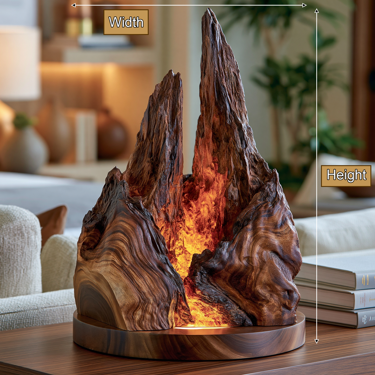 Valtherra Handcrafted Mountain Table Lamp - Timberustic Table Lamp