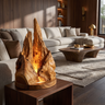 Valtherra Handcrafted Mountain Table Lamp Teak - Timberustic Table Lamp
