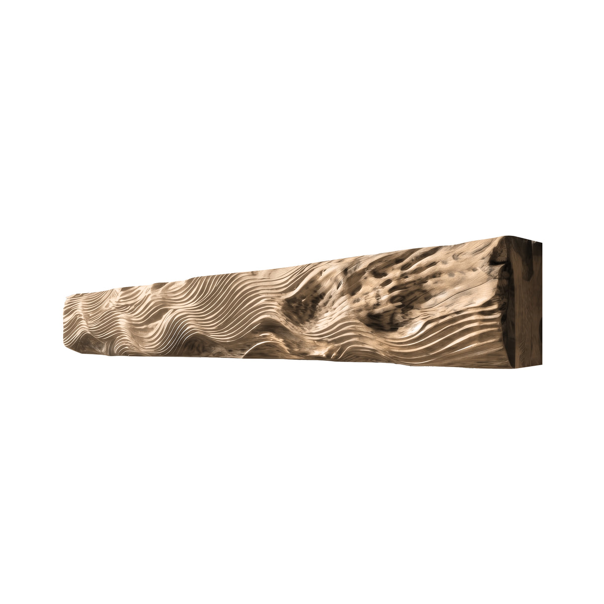 Valtreon Carved Solid Wood Fireplace Mantel Shelf Natural Oak - Timberustic Fireplace Mantel Shelf