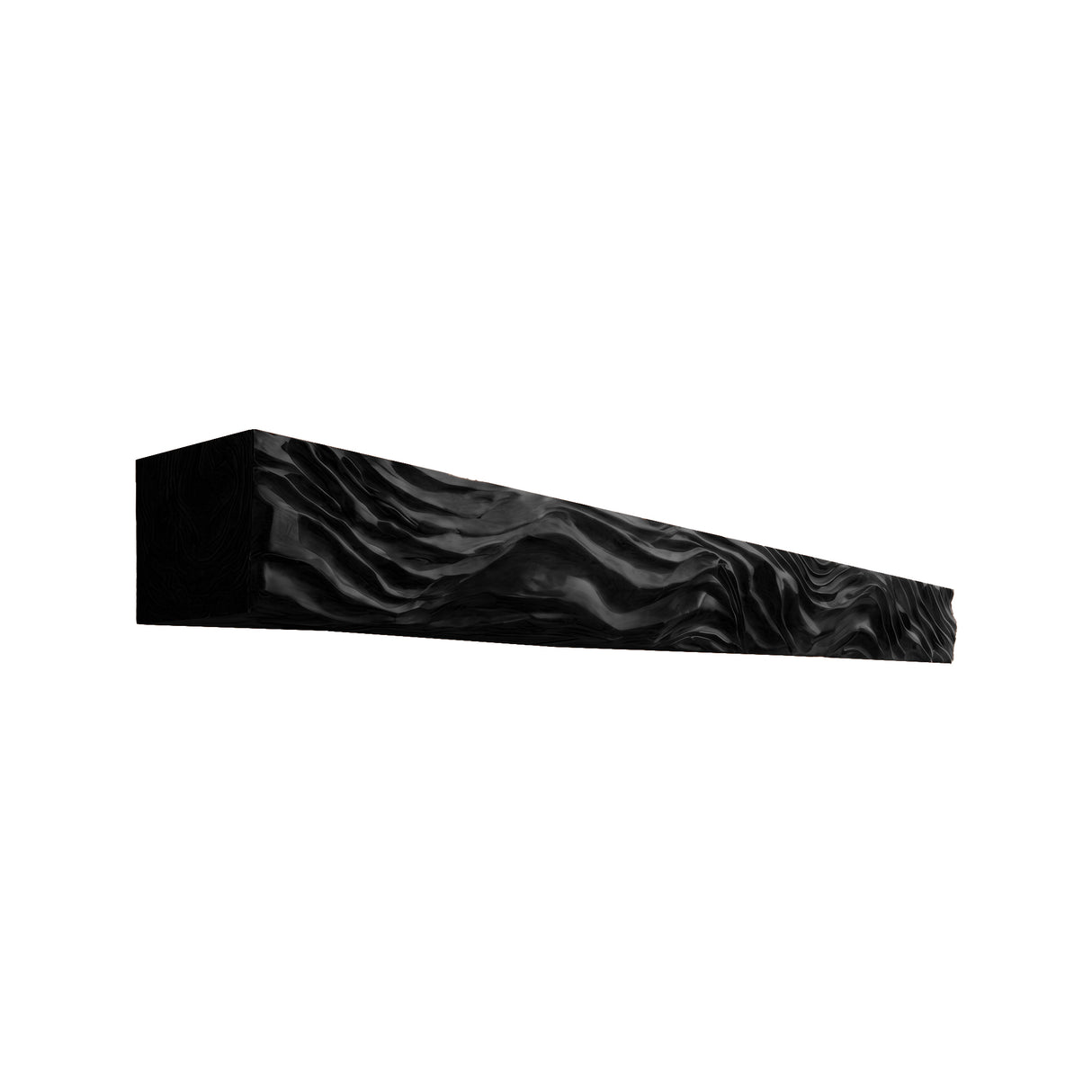 Valtrevia Sculpted Solid Wood Fireplace Mantel Shelf Black - Timberustic Fireplace Mantel Shelf