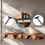 Varcello Live Edge Solid Wood Floating Shelf SPA365435 - Timberustic Floating Shelf