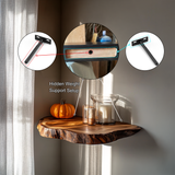 Vardell Live Edge Solid Wood Floating Shelf SPA638541 - Timberustic Floating Shelf