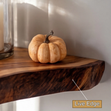 Vardell Live Edge Solid Wood Floating Shelf SPA638541 - Timberustic Floating Shelf
