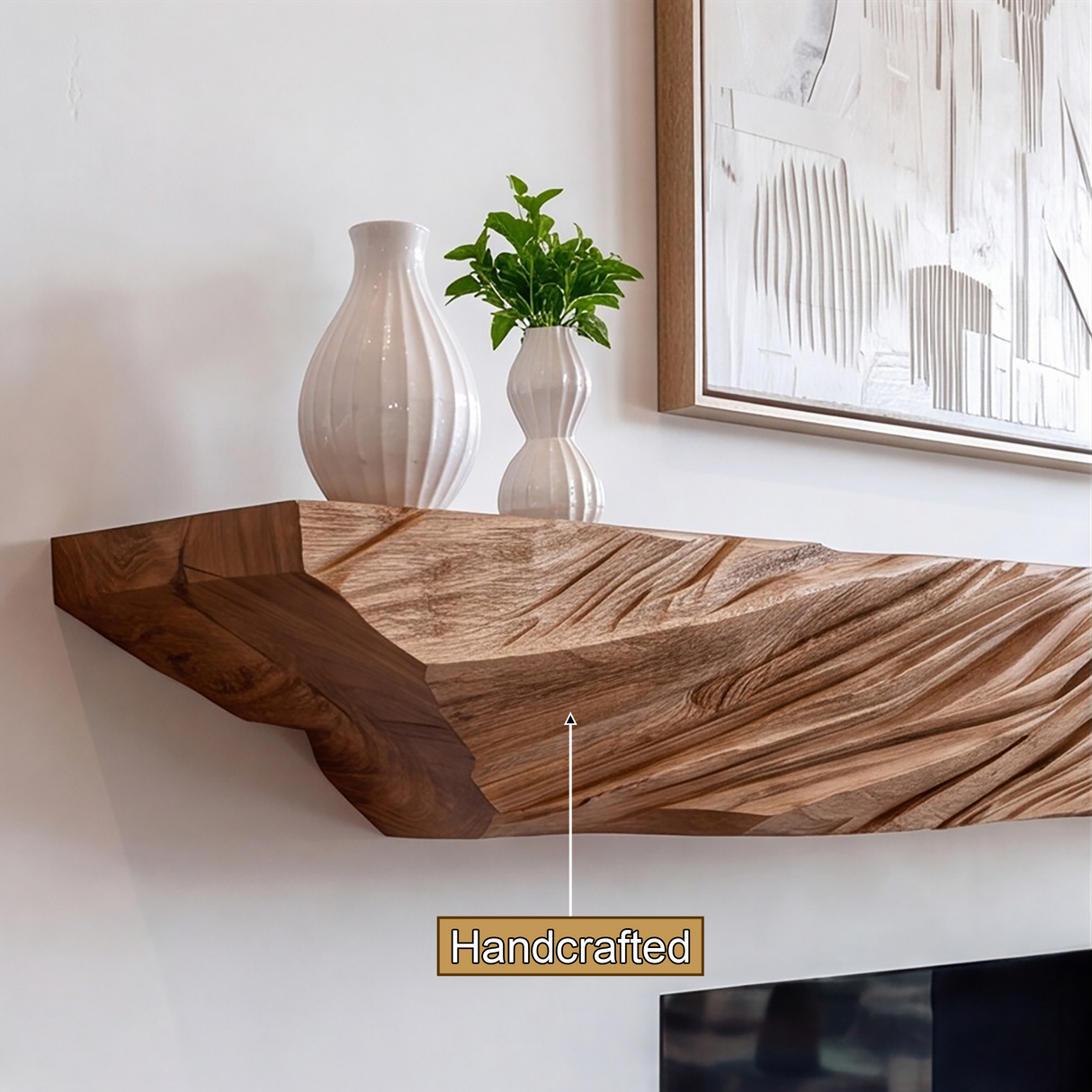 Varell Handcrafted Fireplace Mantel Shelf SPA935440
