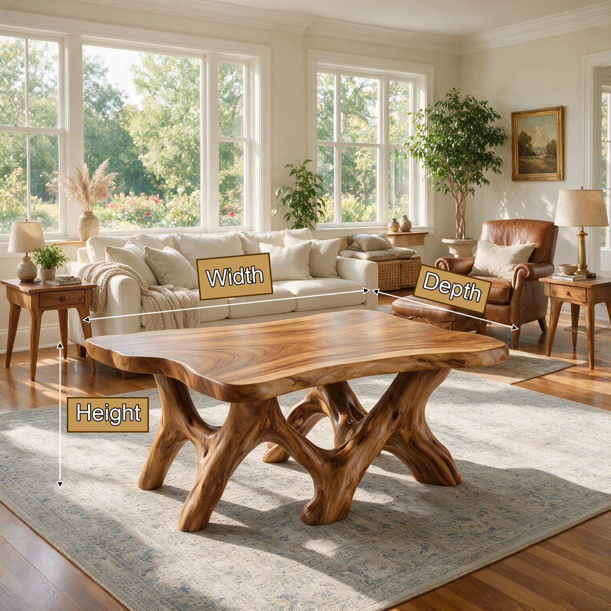 Varellan Sculpted Solid Wood Coffee Table SPA258352 - Timberustic Coffee Table