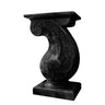 Varellion Solid Wood Sculpted Pedestal Stand Black - Timberustic Pedestal Stand