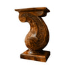 Varellion Solid Wood Sculpted Pedestal Stand Brown - Timberustic Pedestal Stand