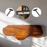 Varellis Live Edge Solid Wood Mushroom Floating Shelf SPA395932 - Timberustic Floating Shelf