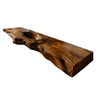 Varello Handcrafted Live Edge Solid Wood Floating Bathroom Vanity with Integrated Sink Brown - Timberustic Floating Bathroom Vanity with Integrated Sink