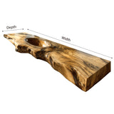 Varello Handcrafted Live Edge Solid Wood Floating Bathroom Vanity with Integrated Sink - Timberustic Floating Bathroom Vanity with Integrated Sink