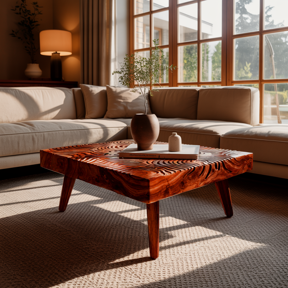 Varen Ripple Solid Wood Coffee Table