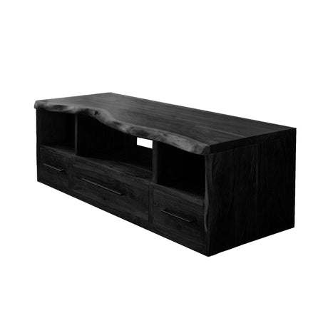 Vareon Live Edge Solid Wood Floating Bathroom Vanity with Drawers Black - Timberustic Floating Bathroom Vanity With Drawers