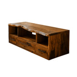 Vareon Live Edge Solid Wood Floating Bathroom Vanity with Drawers Brown - Timberustic Floating Bathroom Vanity With Drawers