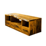 Vareon Live Edge Solid Wood Floating Bathroom Vanity with Drawers Teak - Timberustic Floating Bathroom Vanity With Drawers