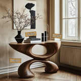 Varethyn Sculpted Solid Wood Console Table - Timberustic Console Table