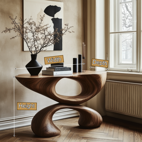 Varethyn Sculpted Solid Wood Console Table - Timberustic Console Table