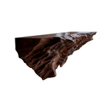 Varkenos Live Edge Solid Wood Mountain Floating Shelf Dark Walnut - Timberustic Floating Shelf