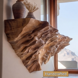 Varkenos Live Edge Solid Wood Mountain Floating Shelf - Timberustic Floating Shelf