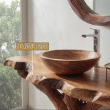 Velanor Sculpted Solid Wood Freestanding Bathroom Vanity with Shelves - Timberustic Freestanding Bathroom Vanity with Shelves